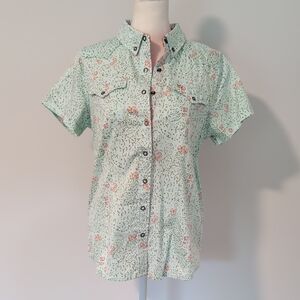 NWT King Ranch Cactus Short Sleeve Western Snap Shirt